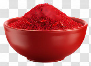 Red Chilli Powder - Red Powdered Spice In Bowl Transparent PNG
