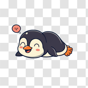 Cute Penguin - Happy Cartoon Penguin Illustration Transparent PNG
