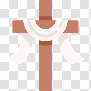 Christian Cross - Cross With Cloth Symbol For Easter Transparent PNG