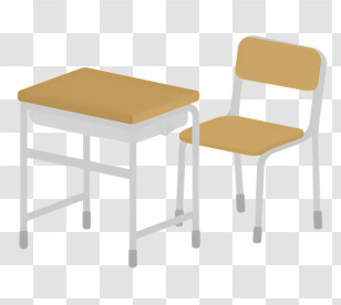 Icon - School Desk And Chair Illustration Transparent PNG