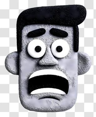 Scared Face - Scared Cartoon Face Transparent PNG
