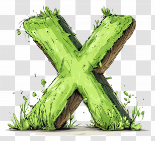 Green X - Green X With Grass Transparent PNG