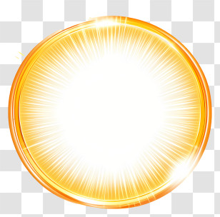 Radiate Light Circle - Radiant Golden Light Circle Transparent PNG