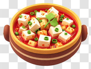 Mapo Tofu - Spicy Tofu Dish Illustration Transparent PNG