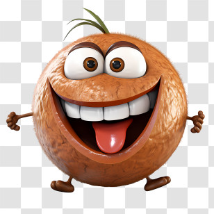 World Coconut Day - Happy Coconut Cartoon Character Transparent PNG