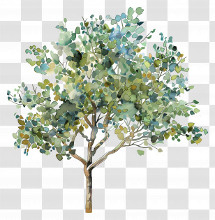 Watercolor Tree - Watercolor Tree Illustration Transparent PNG