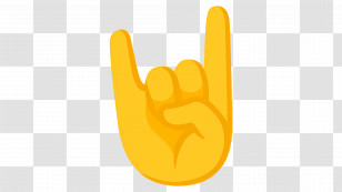Rock On Emoji - Rock Hand Gesture Emoji Transparent PNG