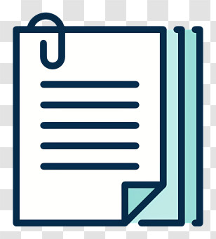 Paper Document - Document Paper Icon With Clip And Details Transparent PNG