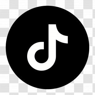Tiktok - TikTok Black Circle Logo Transparent PNG