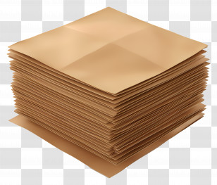 Brown Paper Napkin - Stack Of Brown Paper Sheets Transparent PNG