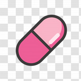 Medicine Capsule - Pink Capsule Medicine Illustration Transparent PNG