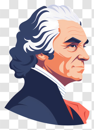 Thomas Jefferson - Artistic Portrait Illustration Of A Man Transparent PNG