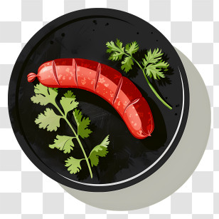 Bologna Sausage - Elegant Sausage Dish With Coriander Garnish Transparent PNG