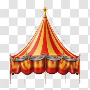 Circus Tent - Colorful Circus Tent Illustration Transparent PNG