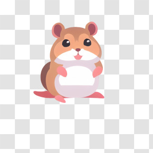 Hamster - Cute Cartoon Hamster Transparent PNG