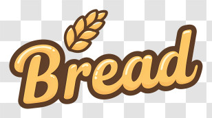 Bread Logo - Bread Text Logo Transparent PNG