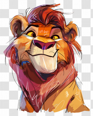 Lion - Colorful Lion Illustration Transparent PNG
