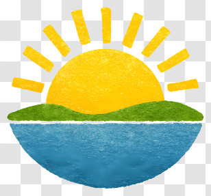 Sun Rising Over Island - Sunrise Over Hills And Water Transparent PNG