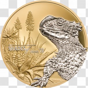 Giant Girdled Lizard Silver Coin Gold Transparent PNG
