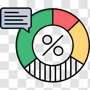 Proportion - Colorful Pie Chart With Data Transparent PNG
