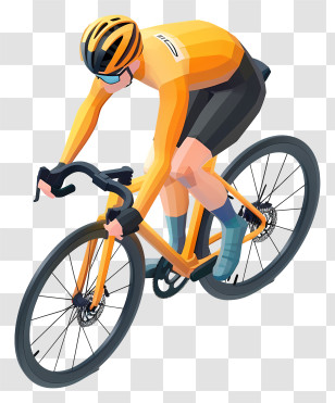 Road Cycling - Bicycle Rider In Sportswear Transparent PNG