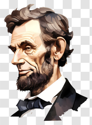 Abraham Lincoln - Historical Leader Portrait Illustration Transparent PNG