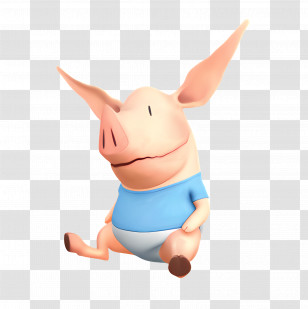 Cartoon Pig - Cute Cartoon Pig Character Transparent PNG