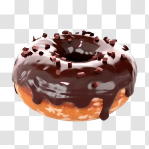 Chocolate Donut
 - Chocolate Glazed Donut With Sprinkles Transparent PNG