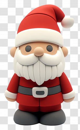 Christmas Gnome - Cartoon Santa Claus In Red Suit Transparent PNG