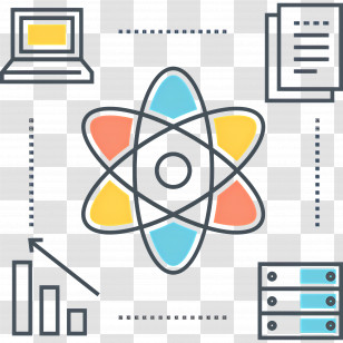 Data Science - Atom And Technology Elements Illustration Transparent PNG