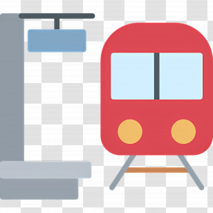 Train Station - Graphic Of Train And Station Transparent PNG