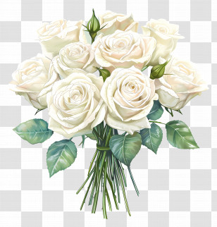 Bouquet Of White Roses - Bouquet Of White Roses For Special Occasions Transparent PNG