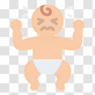 Crying Child - Crying Baby In Diaper Transparent PNG