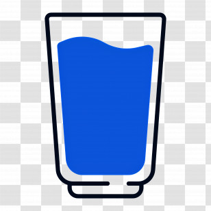 Water Glass - Minimalist Glass Of Water Icon Illustration Transparent PNG