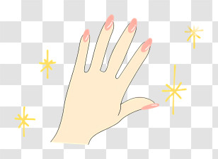 Icon - Hand With Sparkling Manicure Transparent PNG