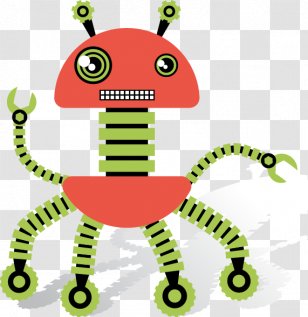 Cartoon Robot Illustration - Gear Transparent PNG