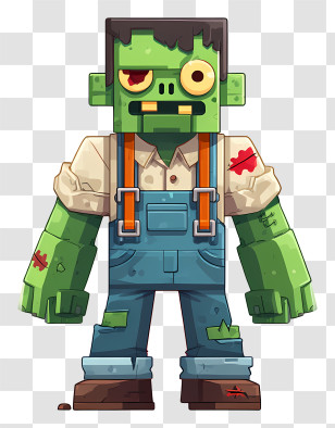Minecraft Zombie - Green Zombie Cartoon Character Transparent PNG