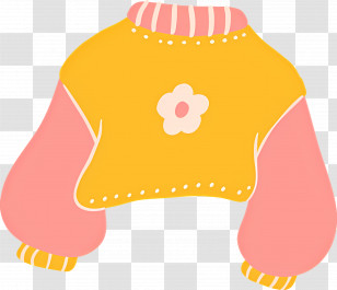 Cozy Sweaters - Cute Sweater With Flower Design Transparent PNG