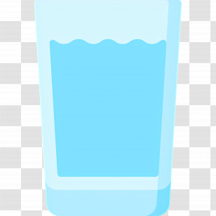 Water Glass - Glass Of Blue Water Illustration Transparent PNG