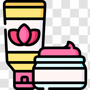 Beauty Cream - Cosmetic Products In Cartoon Style Transparent PNG