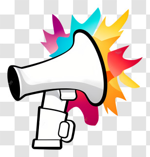 Megaphone - Colorful Megaphone Illustration Transparent PNG