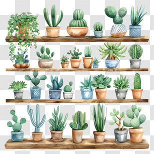 Plant Nursery - Collection Of Potted Plants Transparent PNG