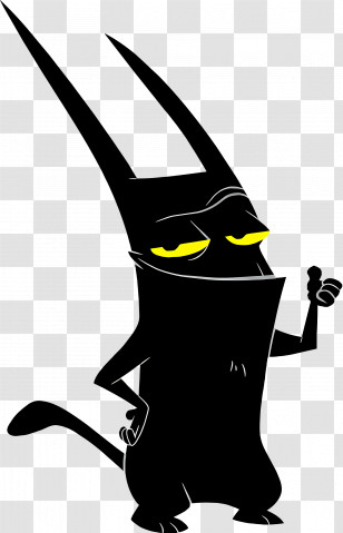 Cartoon Character - Black Cartoon Shadow Character Transparent PNG