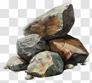Rocks - Natural Rock Pile Illustration Transparent PNG