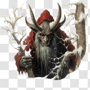 Krampusnacht
 - Demonic Figure In Red Hood Transparent PNG