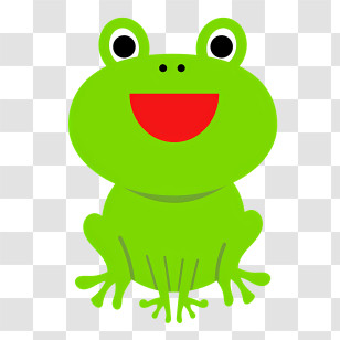 Cartoon - Green Cartoon Frog Illustration Transparent PNG