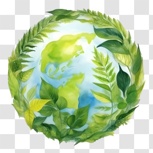 Green Planet
 - Green Earth With Leaves Transparent PNG