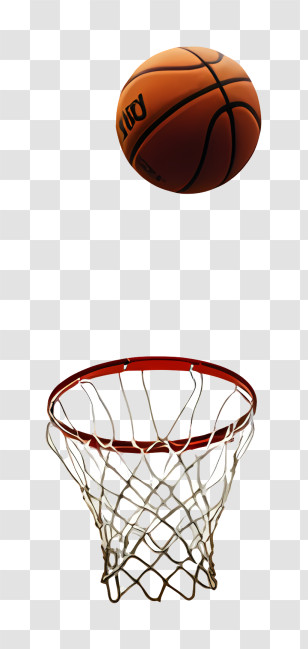 Slam Dunk - Basketball And Hoop Transparent PNG
