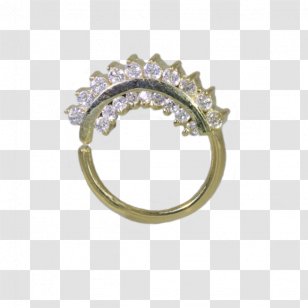 Ring Body Jewellery Diamond Daith Piercing - Platinum Transparent PNG