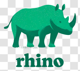 Rhino Logo - Green Rhino Doodle Transparent PNG